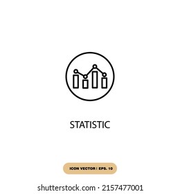 statistic icons  symbol vector elements for infographic web