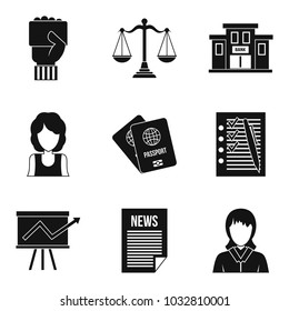 Statistic info icons set. Simple set of 9 statistic info vector icons for web isolated on white background