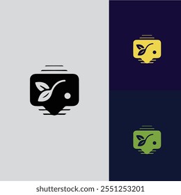 Statistic invest shied logo template design vector