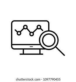 statistic isolated minimal icon. diagram graph line vector icon for websites and mobile minimalistic flat design.