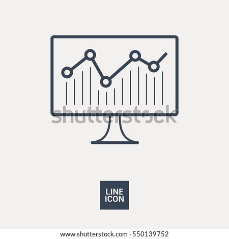 statistic isolated minimal icon. diagram graph line vector icon for websites and mobile minimalistic flat design. 