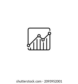 statistic line editable stroke icon, business icon vector eps 10