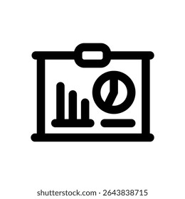 statistic line icon. Clean and minimalist vector icon for websites, mobile apps, presentations, and logos. Fully scalable and customizable for any project.