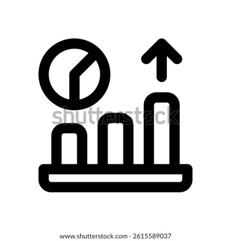 statistic line icon. Clean and minimalist vector icon for websites, mobile apps, presentations, and logos. Fully scalable and customizable for any project.