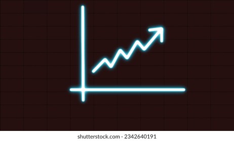 Statistic Logo, rising charts, arrow upward Futuristic raise arrow chart digital transformation abstract technology background Vector illustration