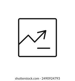 Statistic Up logo sign vector outline