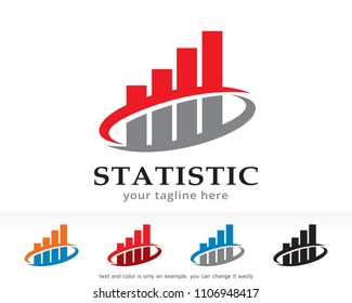 Statistic Logo Symbol Template Design Vector, Emblem, Design Concept, Creative Symbol, Icon