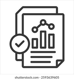 Statistic Outline Icon Vector Illustration