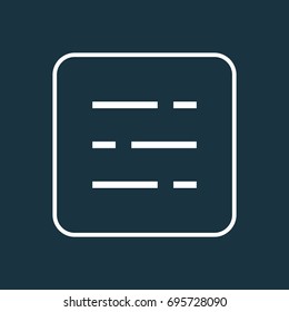 Statistic Outline Symbol. Premium Quality Isolated Dashboard Element In Trendy Style.