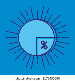 statistic pie with percent symbol
