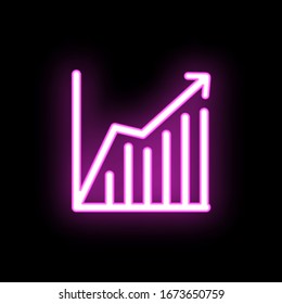 Statistic rating neon icon. Simple thin line, outline vector of mix icons for ui and ux, website or mobile application