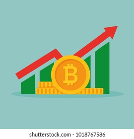 Statistic report bitcoin. Mutual fund money icon.