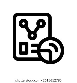statistic report line icon. Clean and minimalist vector icon for websites, mobile apps, presentations, and logos. Fully scalable and customizable for any project.