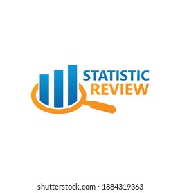 Statistic review logo template design