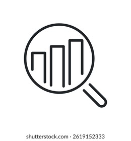 Statistic thin line icons. Perfect pixel on transparent background
