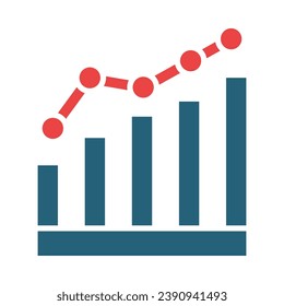 Statistic Vector Glyph Two Color Icon For Personal And Commercial Use.
