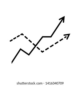 Statistic vector Icon, analysis illustration sign. Graph symbol or logo.