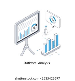 Statistical Analysis isometric stock illustration. EPS File stock illustration