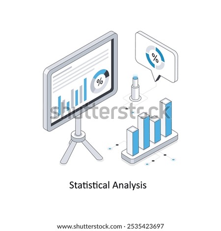 Statistical Analysis isometric stock illustration. EPS File stock illustration