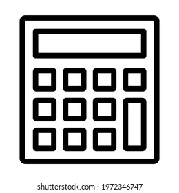 Statistical Calculator Icon. Editable Bold Outline Design. Vector Illustration.