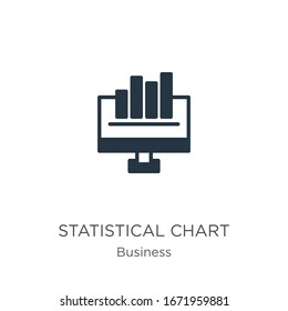 Statistical chart icon vector. Trendy flat statistical chart icon from business collection isolated on white background. Vector illustration can be used for web and mobile graphic design, logo, eps10