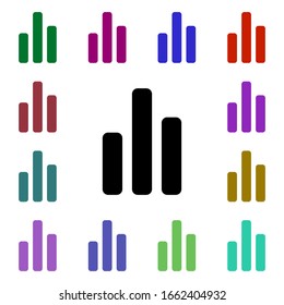 Statistical chart multi color style icon. Simple glyph, flat vector of web icons for ui and ux, website or mobile application