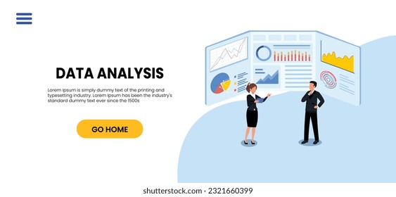 Statistical and Data analysis for business finance investment concept with business people team working on monitor graph dashboard, smart business analysis, financial data report