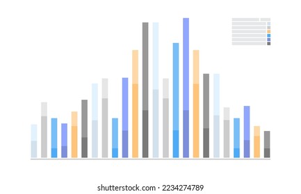 Statistical and Data analysis for business infographic template diagram statistics bars, line graphs and charts finance report. chart graph data, Information concept Vector illustration
