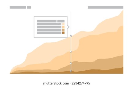 Análisis estadístico y de datos para el diagrama de plantillas de infografía de negocios, barras de estadísticas, gráficos de líneas e informes financieros de gráficos. gráfico de datos, concepto de información Ilustración vectorial