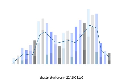 Statistical and Data analysis for business infographic template diagram statistics bars, line graphs and charts finance report. chart graph data, Information concept Vector illustration