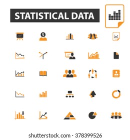 statistical data icons