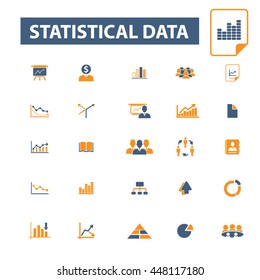 iconos de datos estadísticos