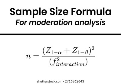 Fórmula estadística utilizada para calcular el tamaño de muestra requerido específicamente para el análisis de moderación en la investigación.