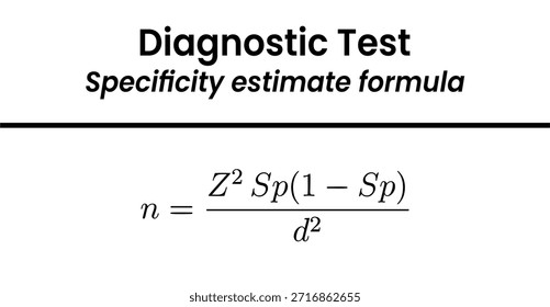 Fórmula estatística utilizada para calcular o tamanho da amostra necessário para um estudo de pesquisa envolvendo um teste de diagnóstico.