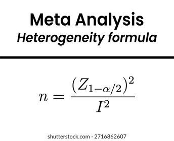 A statistical formula used in meta-analysis to calculate the required sample size or information size.