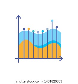 statistical graphics infographic isolated icon