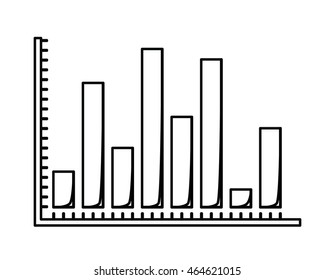 statistical growth isolated icon design, vector illustration  graphic