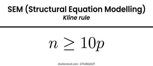 Una directriz estadística conocida como la regla de Kline para el Modelado de Ecuaciones Estructurales (SEM).
