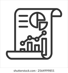 Statistical Inferences Outline Icon Vector Illustration