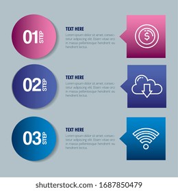 statistical infographic with numbers and icons vector illustration design