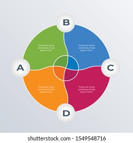 Statistical infographics template design. Business concept infograph with 4 options, steps or processes. Vector visualization can be used for workflow layout, diagram, annual report, web