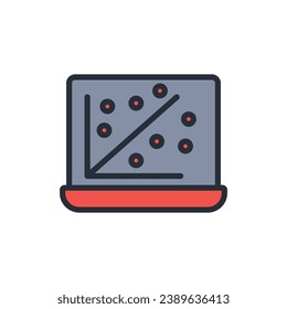 statistical model icon. vector.Editable stroke.linear style sign for use web design,logo.Symbol illustration.