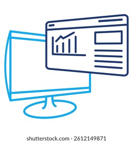 Statistical Patterns icon represented by chart Dual Line style.