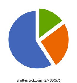 Statistical Pie Chart / Piechart Flat Vector Icon For Apps And Websites