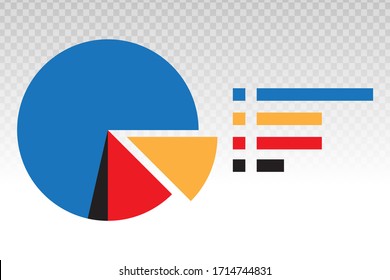 Statistical Pie Chart / Piechart Vector Flat Icon On A Transparent Background