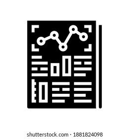 statistical report glyph icon vector. statistical report sign. isolated contour symbol black illustration