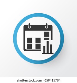 Statistical Report Icon Symbol. Premium Quality Isolated Presentation Date Element In Trendy Style.