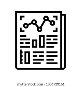 statistical report line icon vector. statistical report sign. isolated contour symbol black illustration
