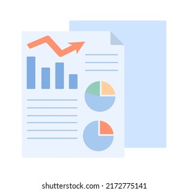 Statistical report list. Vector illustration