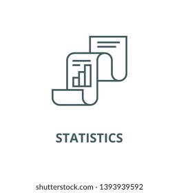 Statistical report,statistics vector line icon, linear concept, outline sign, symbol